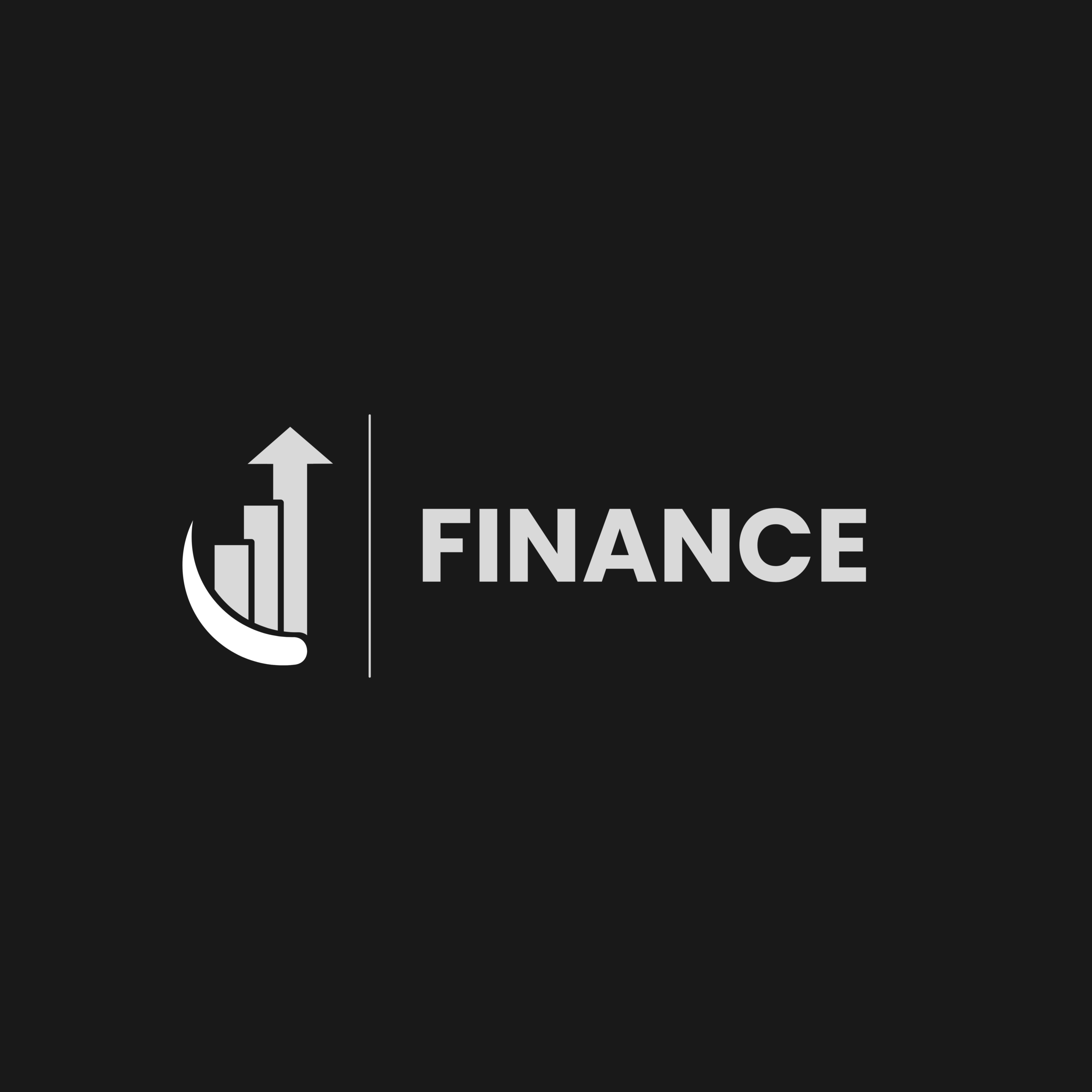 black modern finance logo